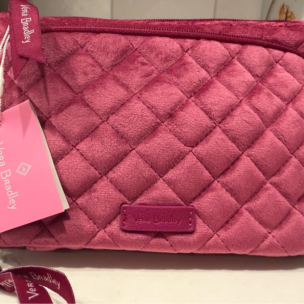 Vera Bradley Quilted Cosmetic Bag in Deep Pink - Picture 7 of 8